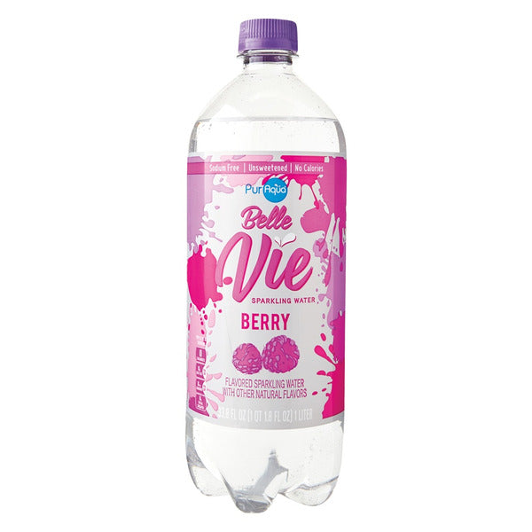 PurAqua Berry Belle Vie Sparkling Flavored Water, 33.8 oz unifo