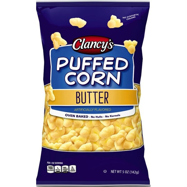 Clancy's Butter Puffed Corn, 5 oz unifo