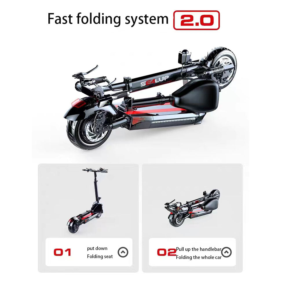 Electric scooter ride-on folding electric car chauffeured two-wheeled scooter small car mini battery car