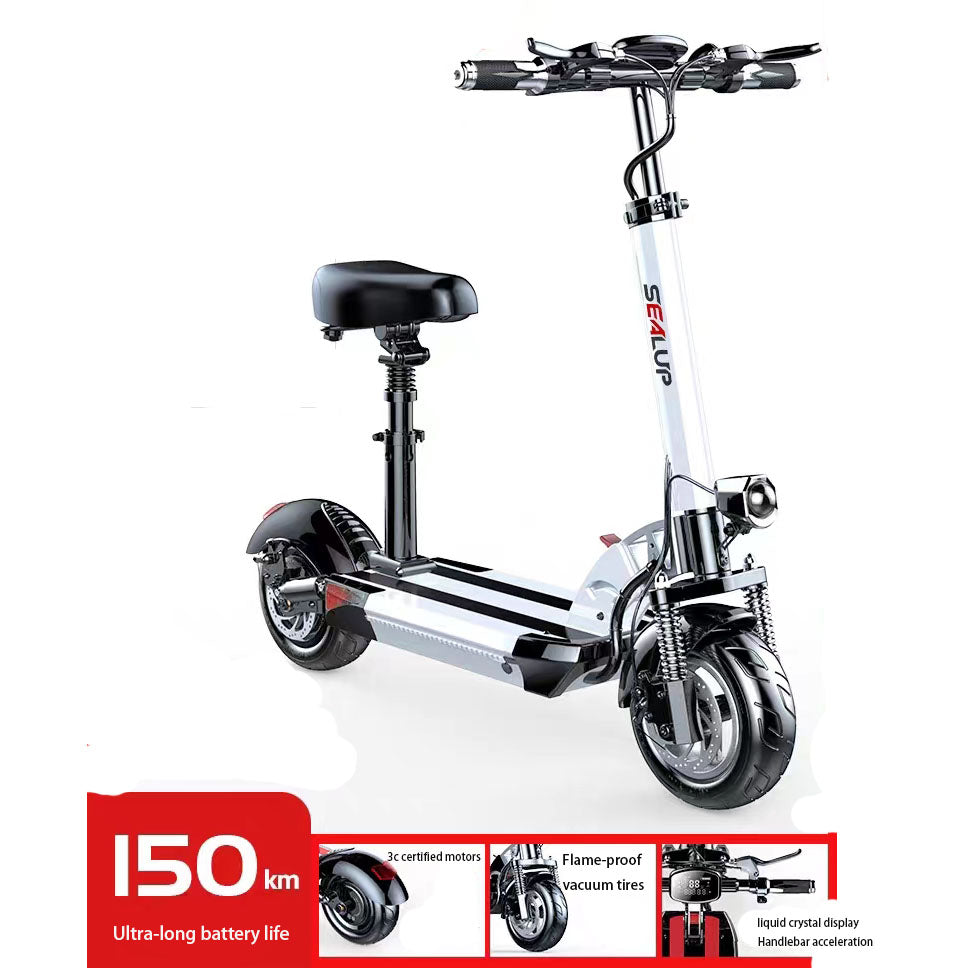 Electric scooter ride-on folding electric car chauffeured two-wheeled scooter small car mini battery car