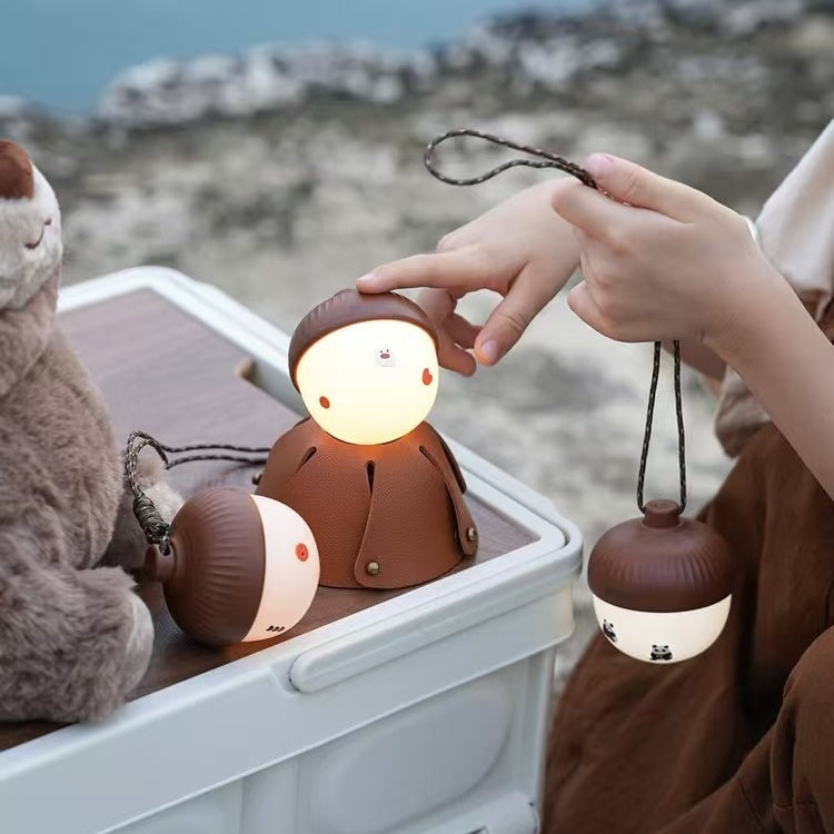 Nato Pineapple Lamp Brown Portable Set