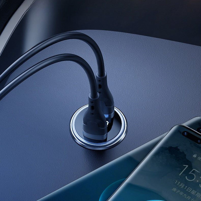 REMAX Lingxi Series 45W QC3.0 Dual USB Compatible Fast Charging Aluminum Alloy Car Charger