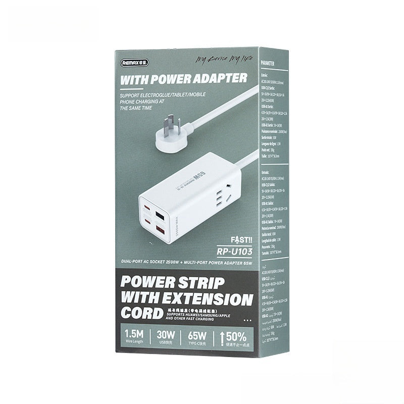 REMAX 65W high-power desktop plug-in multi port fast charging