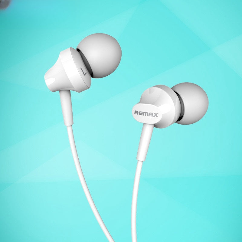 REMAX新有线入耳式音乐耳机 线控手机通话 重低音耳机 运动耳机