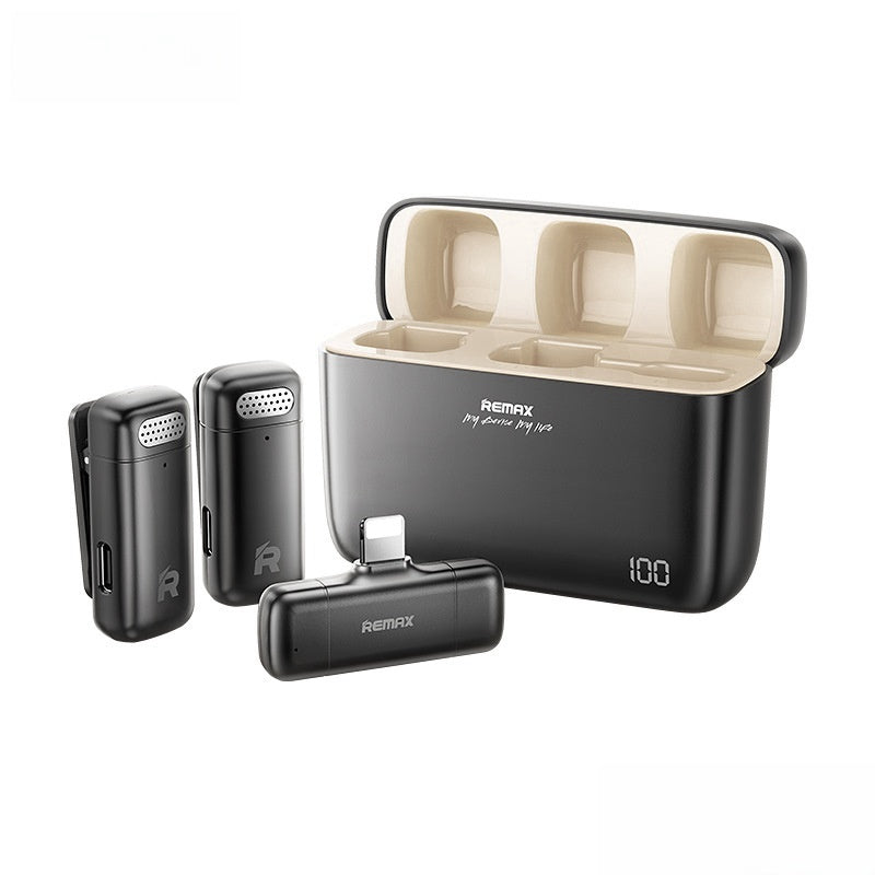 REMAX 1-to-2 wireless microphone lavalier microphone
