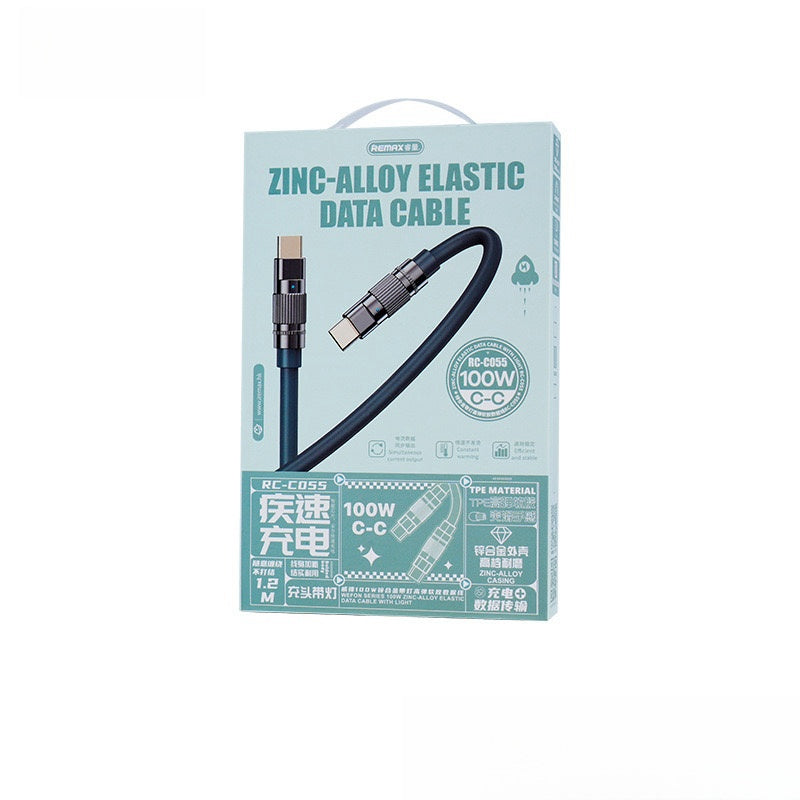 REMAX 100W fully compatible zinc alloy soft silicone charging wire