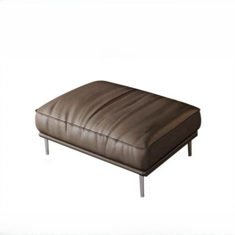 Thickened Western leather sofa footrest (can be assembled)