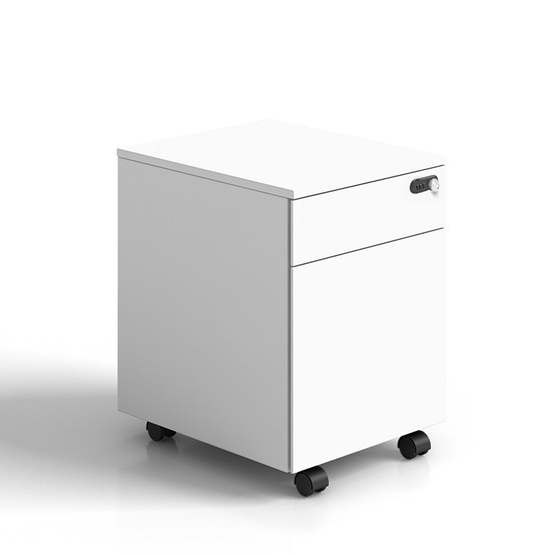 Wooden lockable one door one drawer filing cabinet – unifo