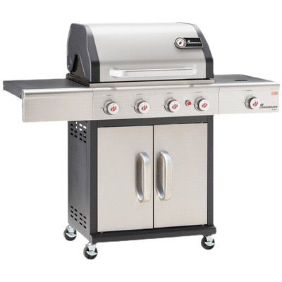 Outdoor stainless steel barbecue grill