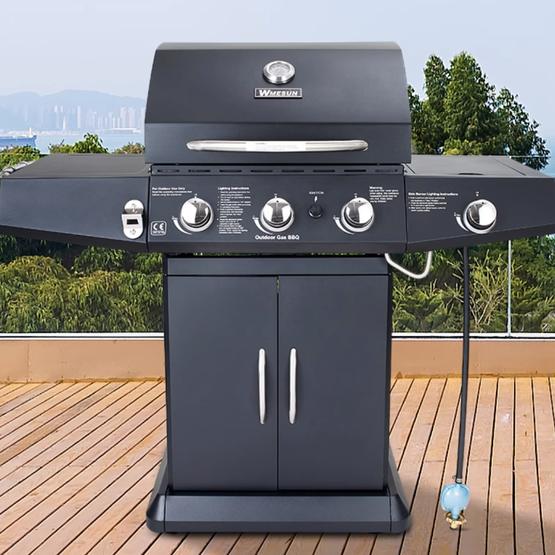Multi-function thick gas barbecue grill