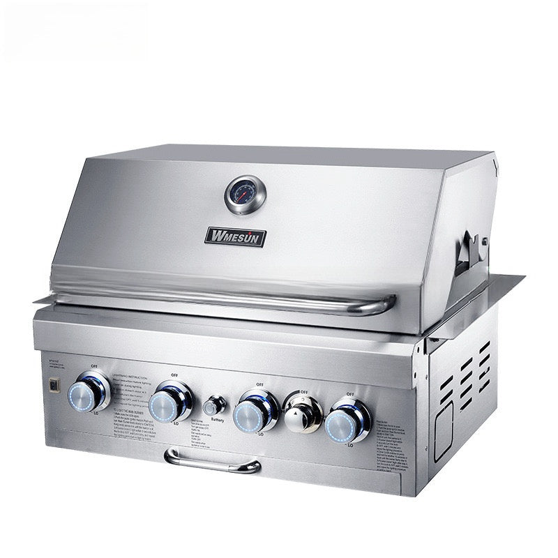 Embedded dual-purpose barbecue grill