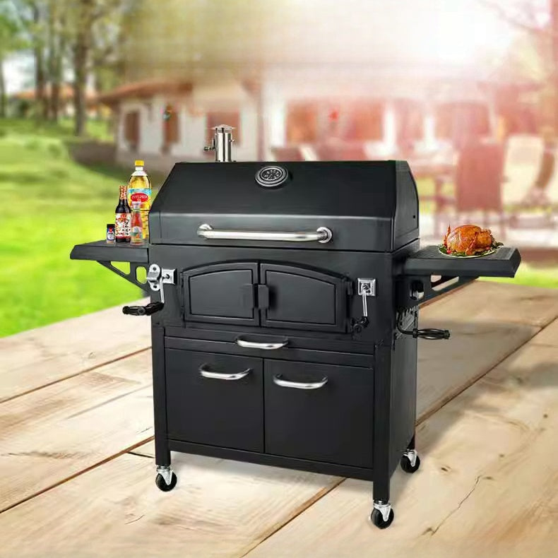 Outdoor multi-function carbon grill