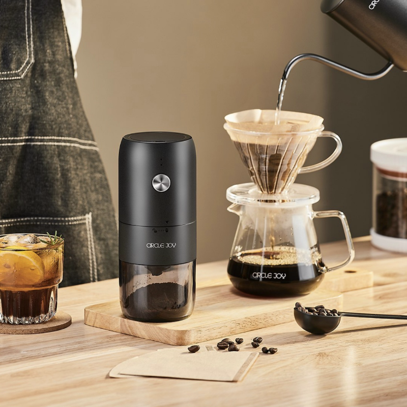 Electric coffee bean grinder set