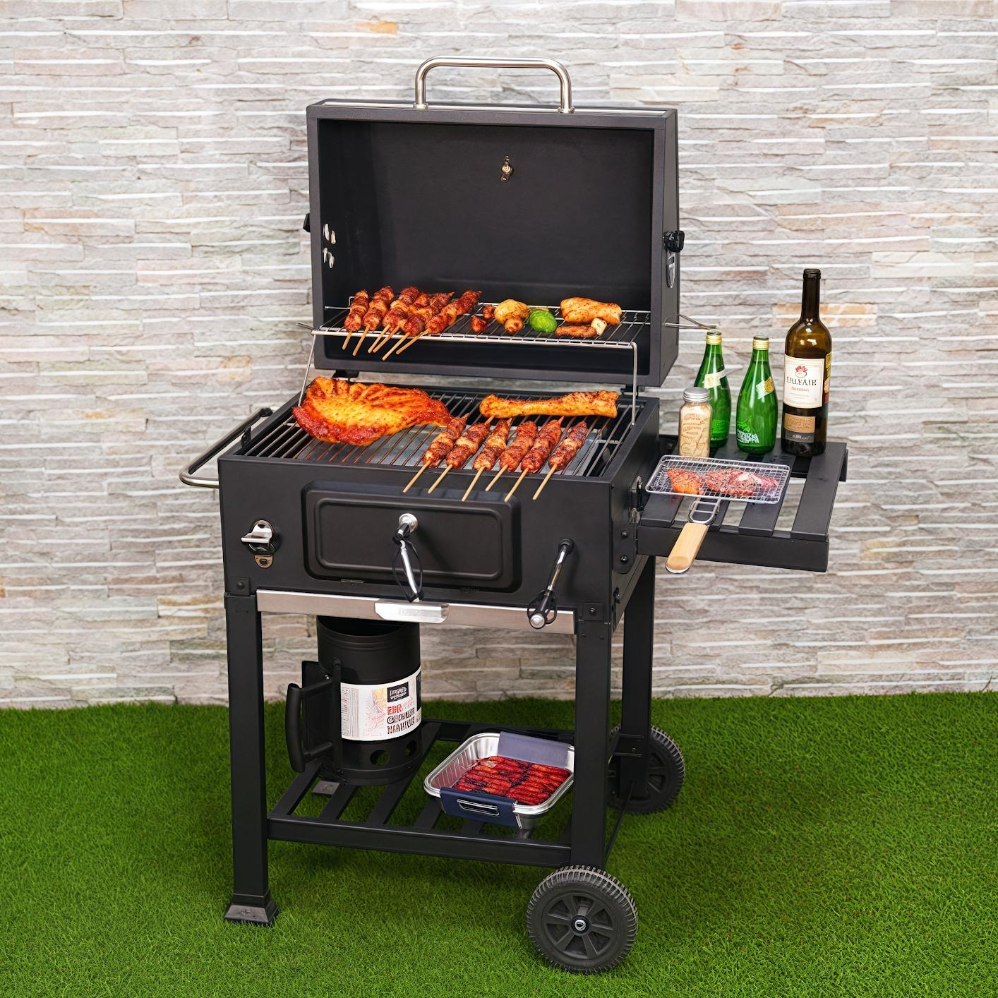 Spot European style square courtyard barbecue stove multifunctional rust-proof charcoal barbecue stove home American barbecue grill