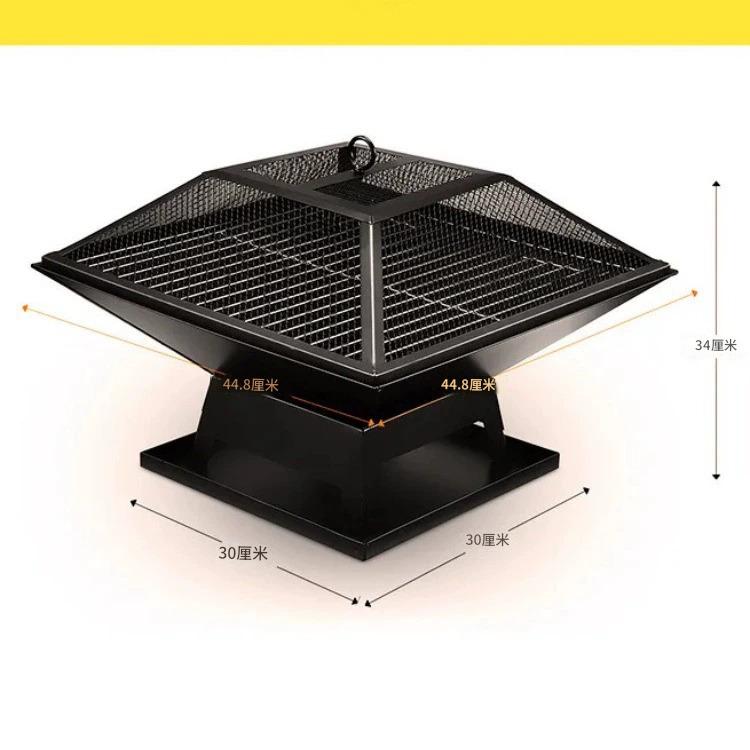 Grill for cooking tea around the stove, flat stove charcoal stove combination grill, outdoor combination grill, free shipping grill