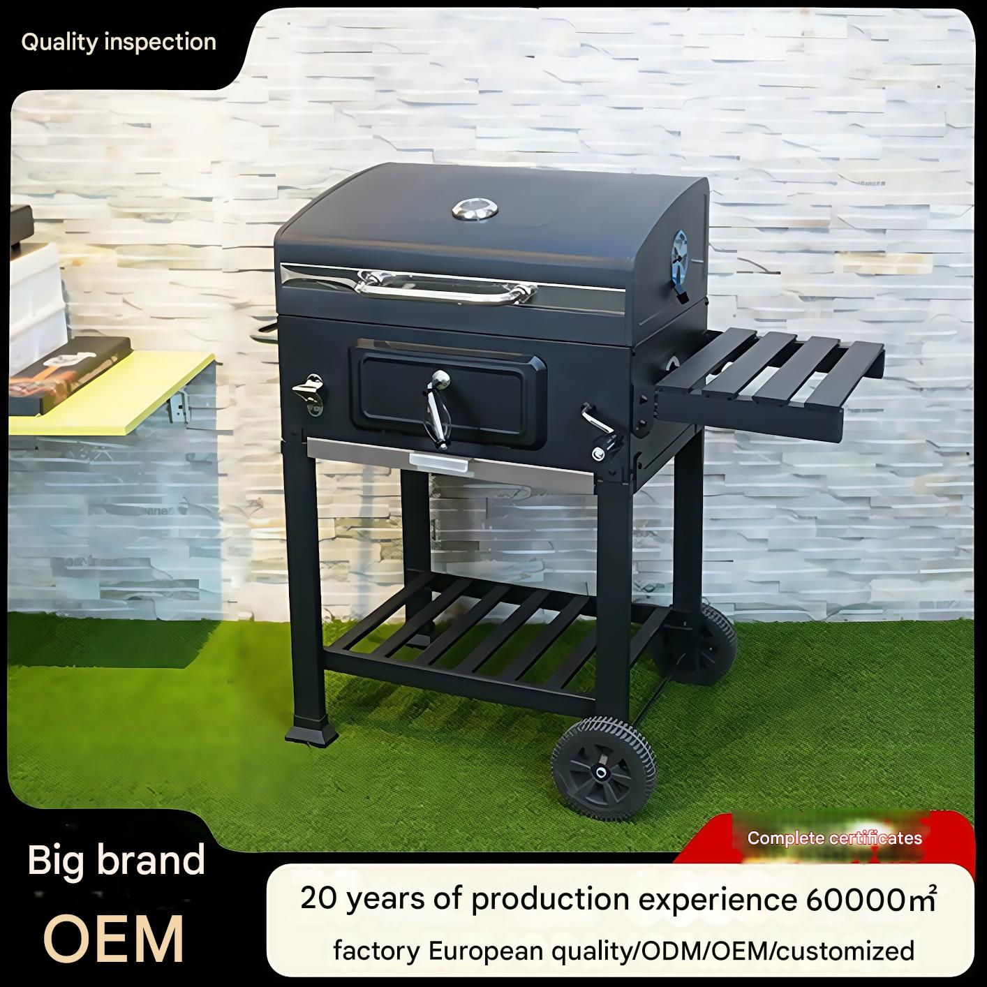 Spot European style square courtyard barbecue stove multifunctional rust-proof charcoal barbecue stove home American barbecue grill