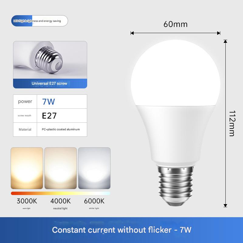 LED bulb wholesale e27 screw mouth cross-border e-commerce energy-saving bulb household lighting constant current 110v wide pressure bulb