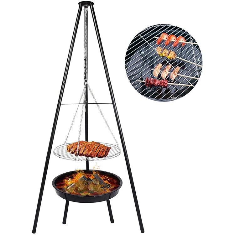 Spot barbecue grill outdoor tripod barbecue grill camping bbq bonfire stove hanging stove American barbecue grill