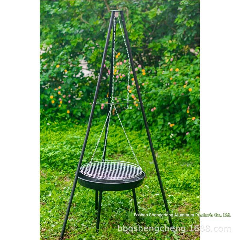 Spot barbecue grill outdoor tripod barbecue grill camping bbq bonfire stove hanging stove American barbecue grill