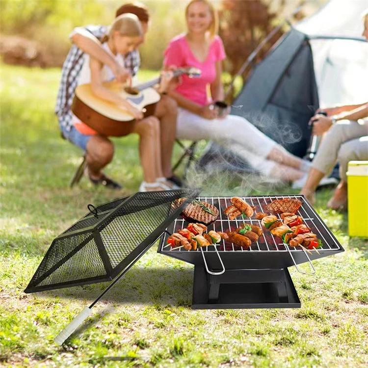 Grill for cooking tea around the stove, flat stove charcoal stove combination grill, outdoor combination grill, free shipping grill