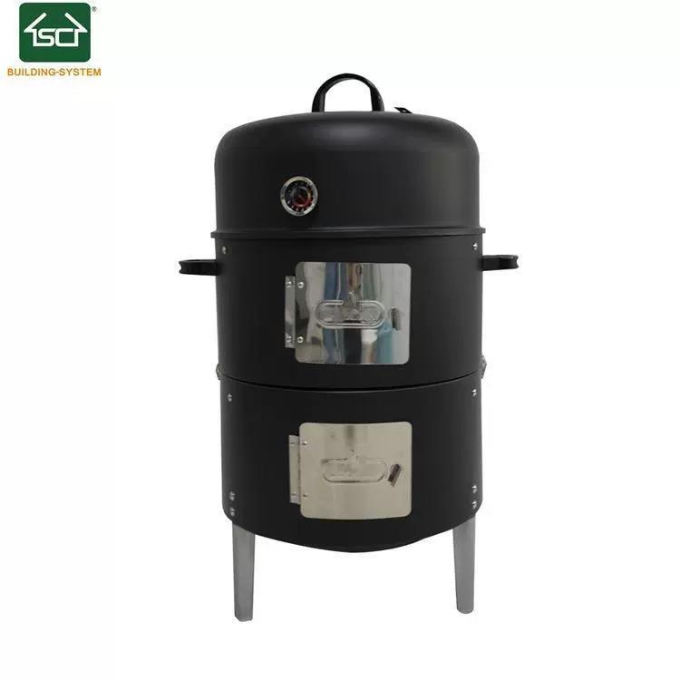Amazon hot selling three-in-one smoker grill outdoor patio grill wood stove portable grill charcoal stove