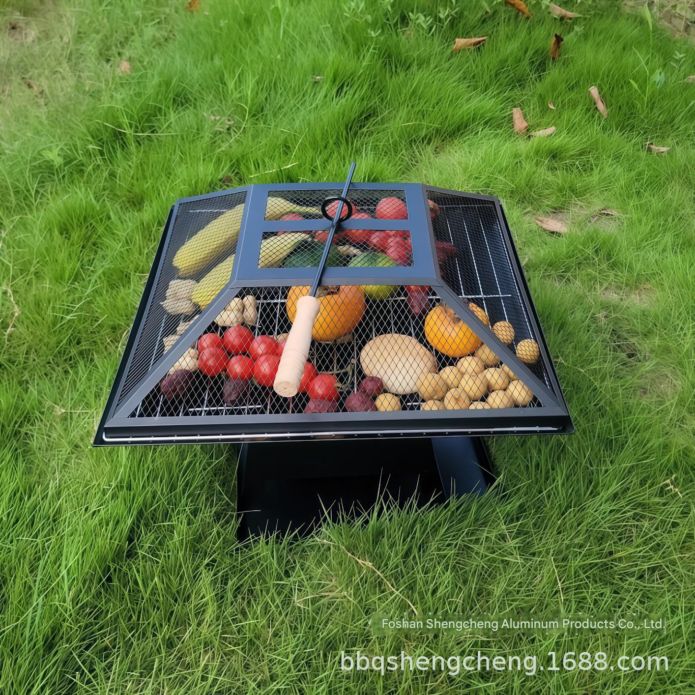 Grill for cooking tea around the stove, flat stove charcoal stove combination grill, outdoor combination grill, free shipping grill