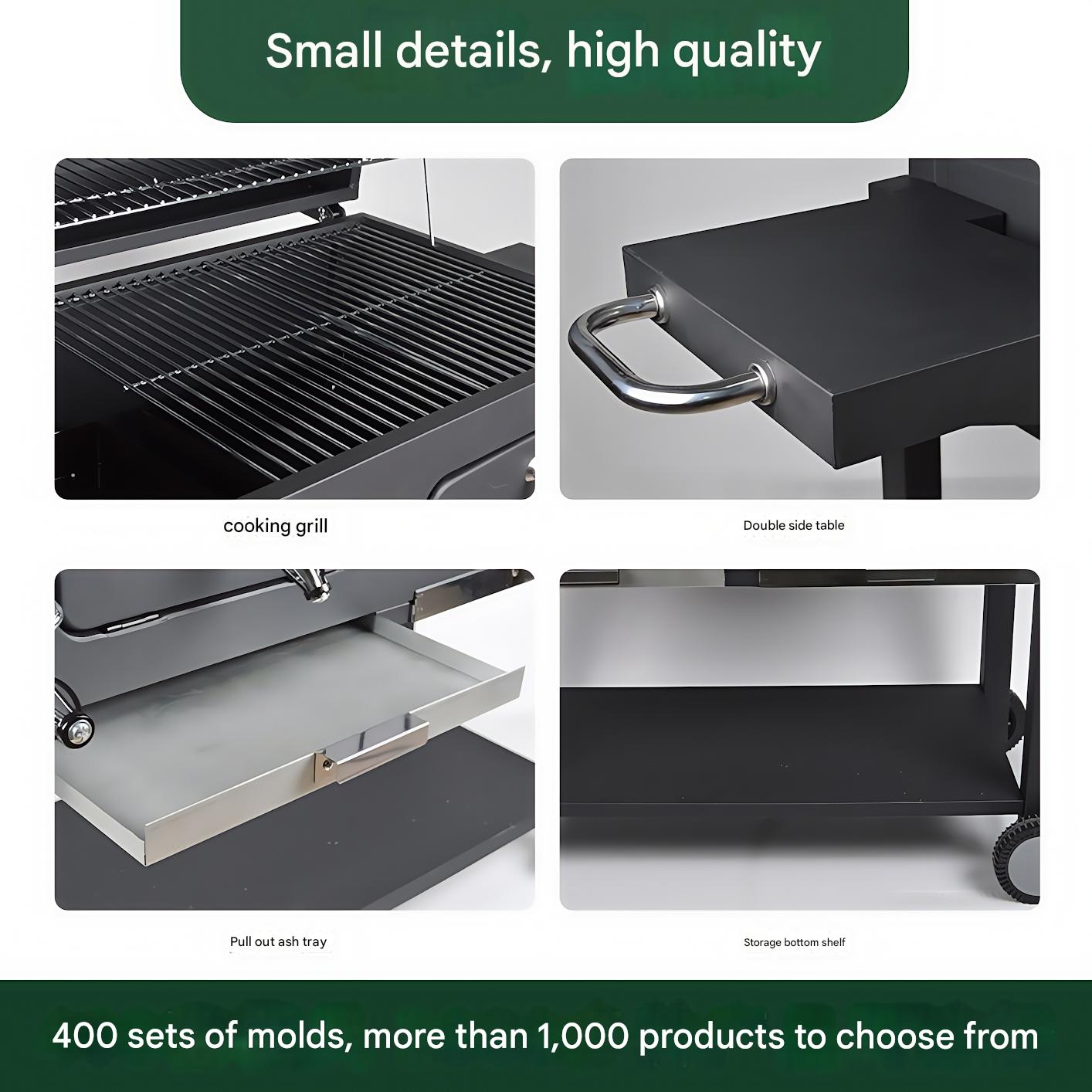 Foshan factory customized large commercial barbecue stove home villa courtyard barbecue price barbecue shop hotel barbecue stove