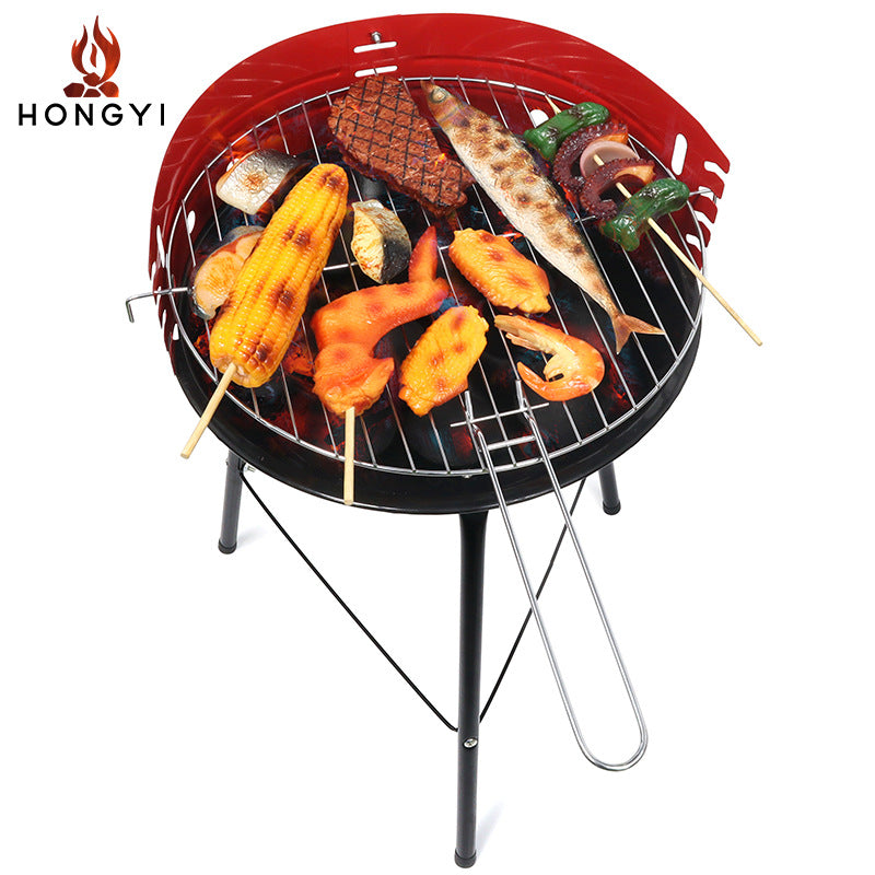 Folding barbecue tray portable charcoal grill home garden barbecue grill barbecue machine outdoor camping barbecue grill BBQ