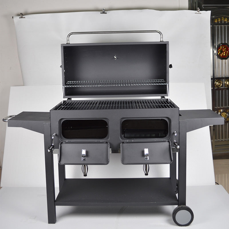 Foshan factory customized large commercial barbecue stove home villa courtyard barbecue price barbecue shop hotel barbecue stove