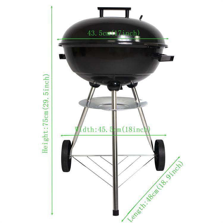 17 inch tripod round barbecue grill bbq charcoal barbecue grill outdoor camping grill portable round charcoal grill