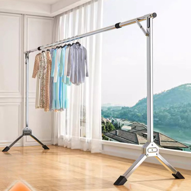 Stainless steel folding clothes hanger