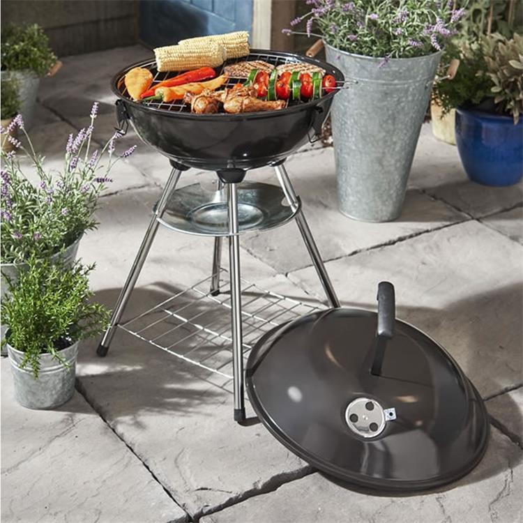 17 inch tripod round barbecue grill bbq charcoal barbecue grill outdoor camping grill portable round charcoal grill