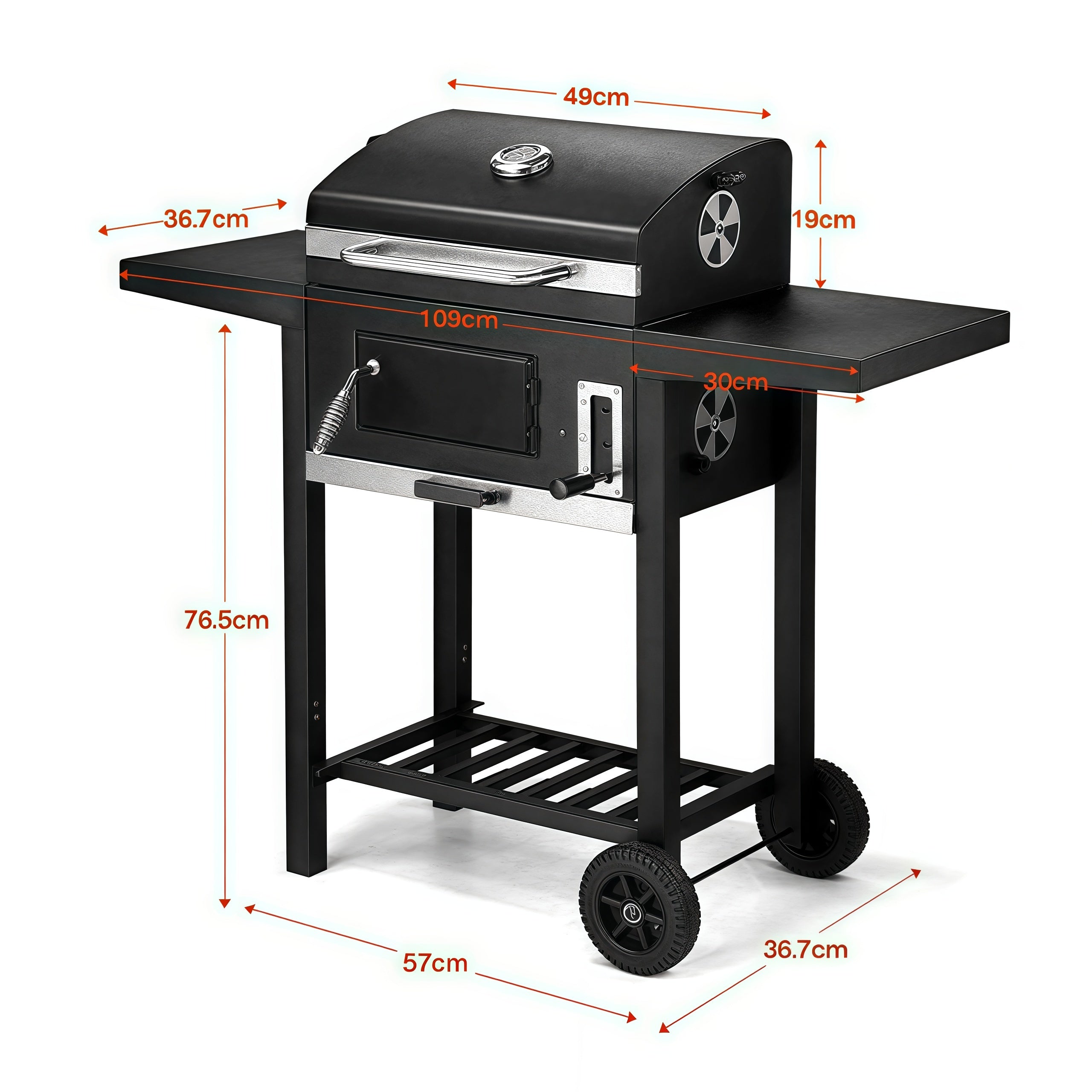 Double-sided table large charcoal grill smoked grill household grill American camping grill outdoor grill