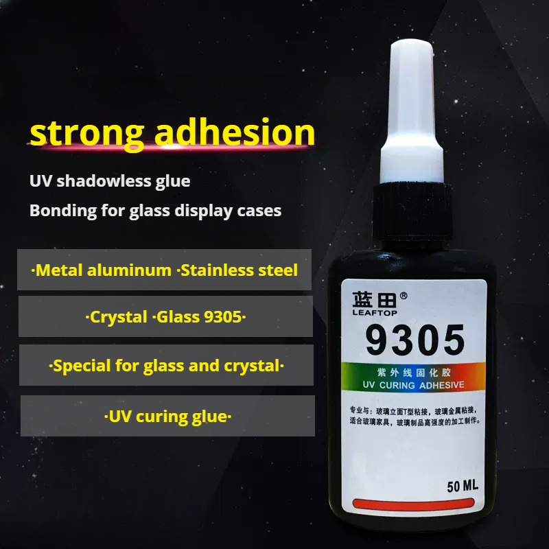 Shadowless glue 9305 UV glue for glass display cabinet