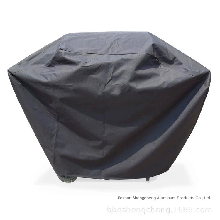 Hot spot outdoor barbecue stove cover BBQ cover frame stove cover black Oxford cloth waterproof stove cover stove cover