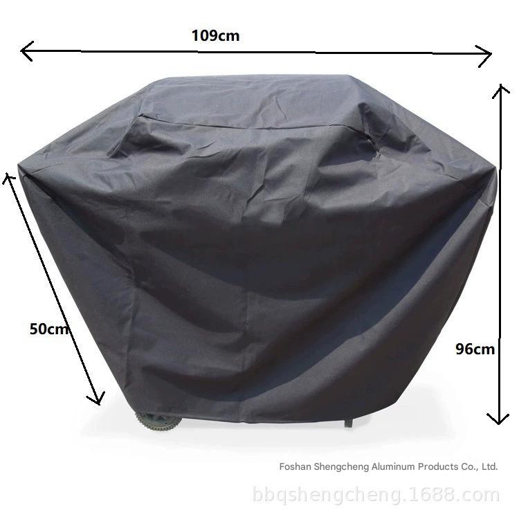 Hot spot outdoor barbecue stove cover BBQ cover frame stove cover black Oxford cloth waterproof stove cover stove cover