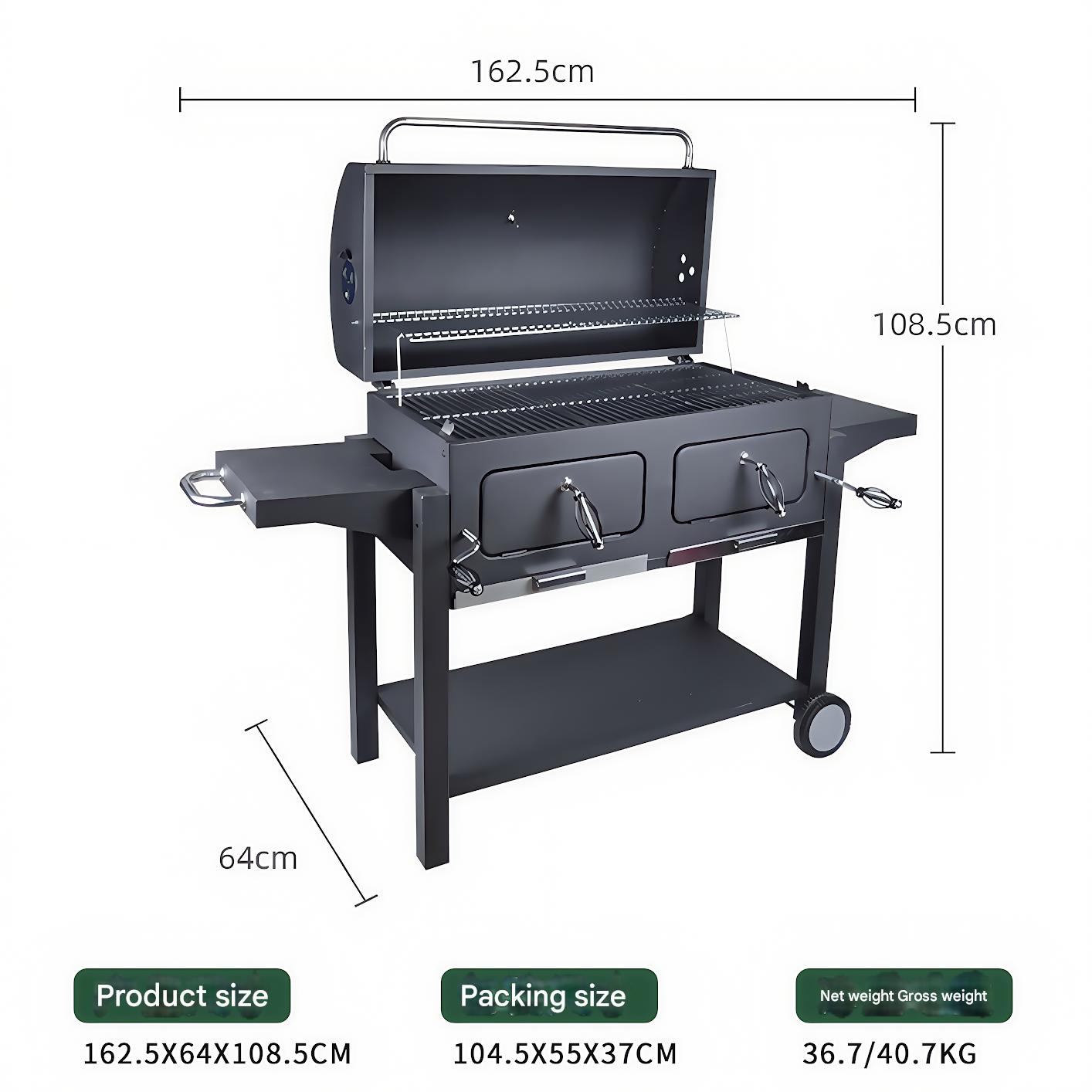 Foshan factory customized large commercial barbecue stove home villa courtyard barbecue price barbecue shop hotel barbecue stove