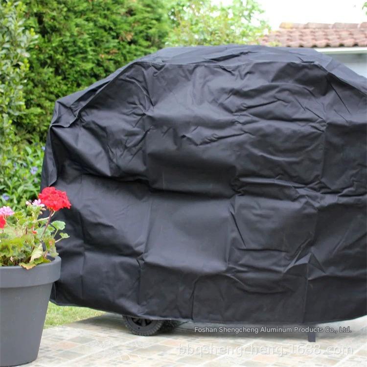 Hot spot outdoor barbecue stove cover BBQ cover frame stove cover black Oxford cloth waterproof stove cover stove cover