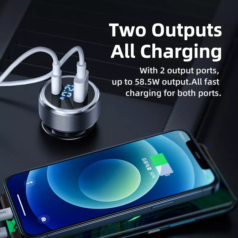58.5W  two-port digital display charger remax RCC215