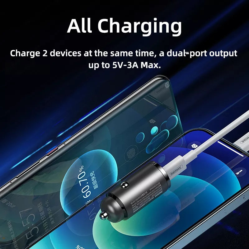 PD 45W USB+Type-C  Car  fast Charger  remax RCC238